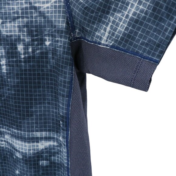 Lululemon Suns Out Short Sleeve Shirt Pool Side White Deep Navy M - Picture 6 of 8